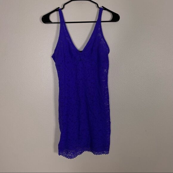 Victoria’s Secret Purple The Lacie Lace Lingerie Slip Dress - Picture 1 of 10